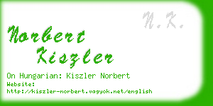 norbert kiszler business card